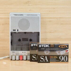 Realistic CTR-75 Model 14-800 Silver Voice Actuated Cassette Recorder